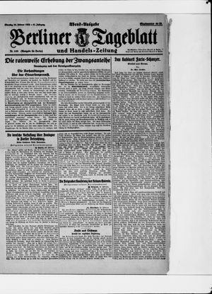 Berliner Tageblatt und Handels-Zeitung vom 28.02.1922