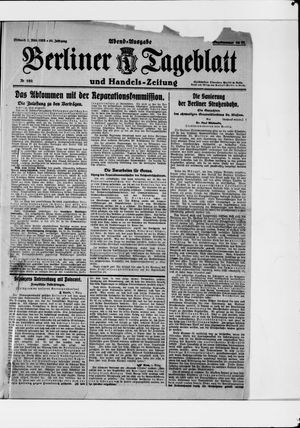 Berliner Tageblatt und Handels-Zeitung vom 01.03.1922