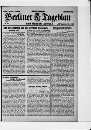 Berliner Tageblatt und Handels-Zeitung on Mar 4, 1922