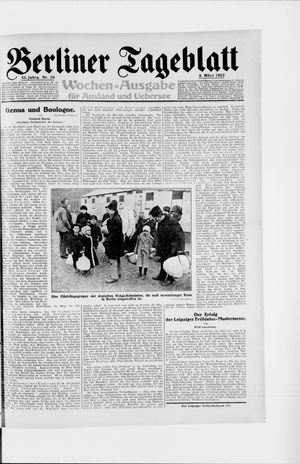 Berliner Tageblatt und Handels-Zeitung vom 08.03.1922