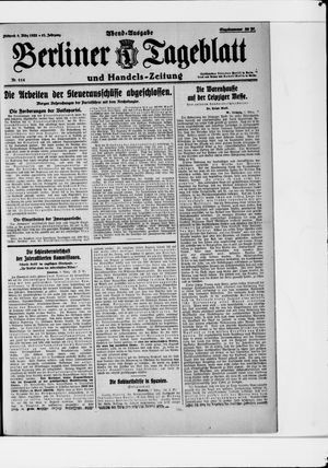 Berliner Tageblatt und Handels-Zeitung vom 08.03.1922