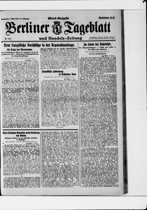 Berliner Tageblatt und Handels-Zeitung vom 09.03.1922