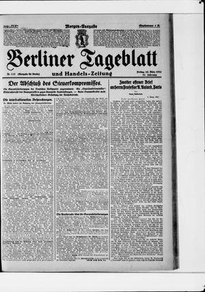 Berliner Tageblatt und Handels-Zeitung on Mar 10, 1922