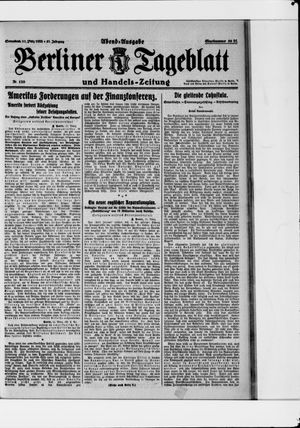 Berliner Tageblatt und Handels-Zeitung vom 11.03.1922