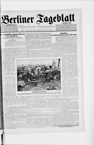 Berliner Tageblatt und Handels-Zeitung vom 15.03.1922
