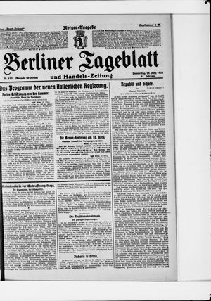 Berliner Tageblatt und Handels-Zeitung vom 16.03.1922