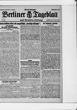 Berliner Tageblatt und Handels-Zeitung vom 18.03.1922