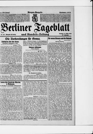 Berliner Tageblatt und Handels-Zeitung vom 19.03.1922