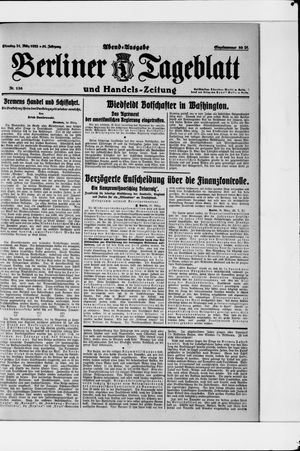 Berliner Tageblatt und Handels-Zeitung on Mar 21, 1922