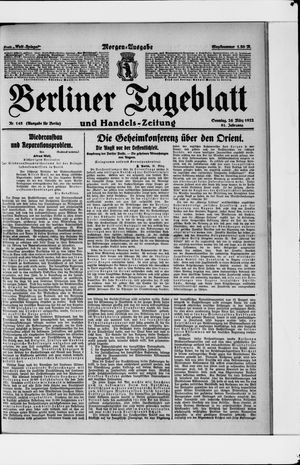 Berliner Tageblatt und Handels-Zeitung on Mar 26, 1922