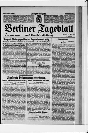 Berliner Tageblatt und Handels-Zeitung vom 28.03.1922