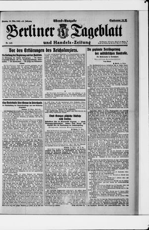 Berliner Tageblatt und Handels-Zeitung on Mar 28, 1922