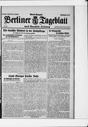 Berliner Tageblatt und Handels-Zeitung on Apr 6, 1922