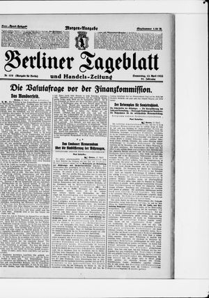 Berliner Tageblatt und Handels-Zeitung on Apr 13, 1922