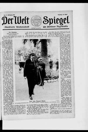 Berliner Tageblatt und Handels-Zeitung vom 23.04.1922