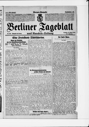 Berliner Tageblatt und Handels-Zeitung vom 30.04.1922