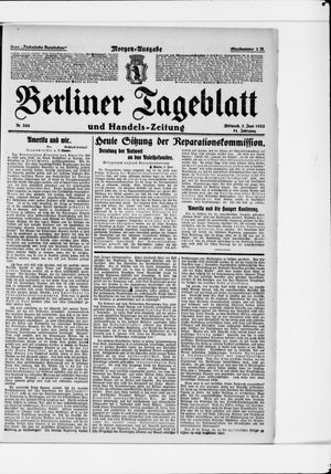 Berliner Tageblatt und Handels-Zeitung vom 07.06.1922