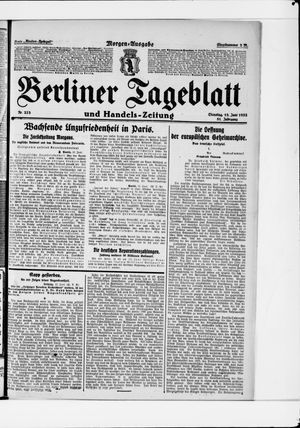Berliner Tageblatt und Handels-Zeitung vom 13.06.1922