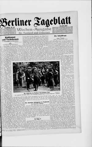 Berliner Tageblatt und Handels-Zeitung on Jun 14, 1922