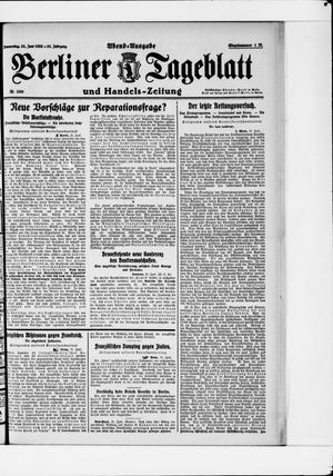 Berliner Tageblatt und Handels-Zeitung vom 22.06.1922