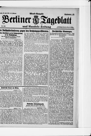 Berliner Tageblatt und Handels-Zeitung vom 23.06.1922