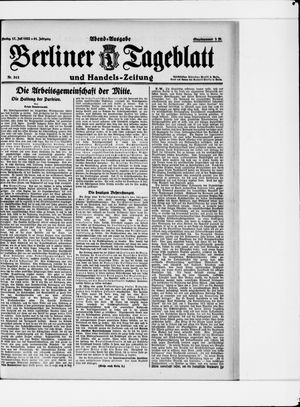 Berliner Tageblatt und Handels-Zeitung on Jul 17, 1922