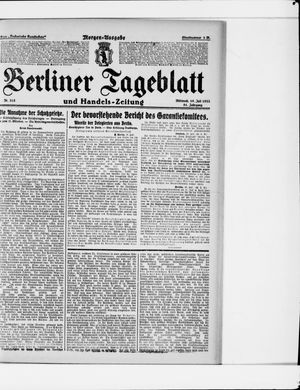 Berliner Tageblatt und Handels-Zeitung vom 19.07.1922