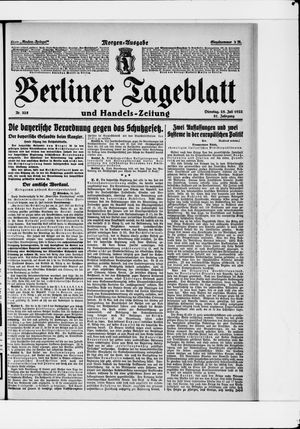 Berliner Tageblatt und Handels-Zeitung on Jul 25, 1922