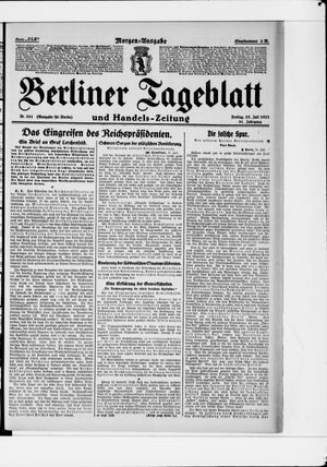 Berliner Tageblatt und Handels-Zeitung vom 28.07.1922