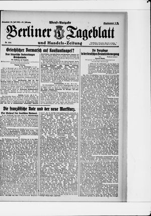 Berliner Tageblatt und Handels-Zeitung on Jul 29, 1922