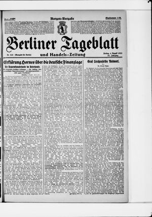 Berliner Tageblatt und Handels-Zeitung on Aug 4, 1922