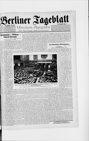 Berliner Tageblatt und Handels-Zeitung vom 16.08.1922