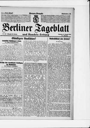 Berliner Tageblatt und Handels-Zeitung on Aug 29, 1922