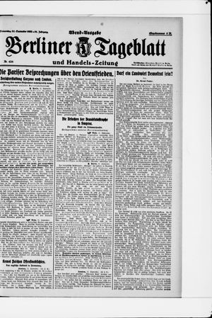 Berliner Tageblatt und Handels-Zeitung on Sep 21, 1922
