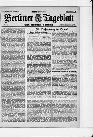 Berliner Tageblatt und Handels-Zeitung vom 02.10.1922