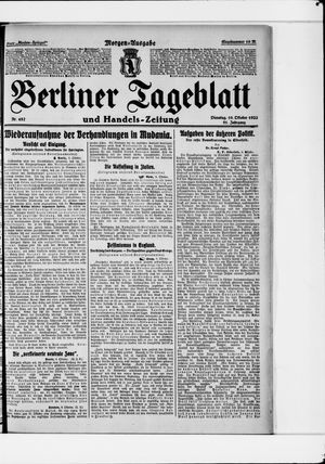 Berliner Tageblatt und Handels-Zeitung vom 10.10.1922