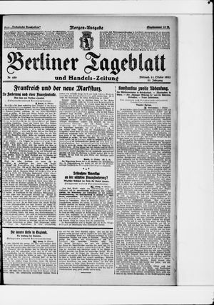 Berliner Tageblatt und Handels-Zeitung vom 11.10.1922