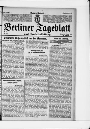 Berliner Tageblatt und Handels-Zeitung on Oct 13, 1922