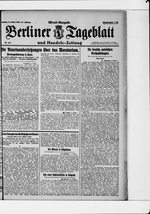 Berliner Tageblatt und Handels-Zeitung vom 17.10.1922