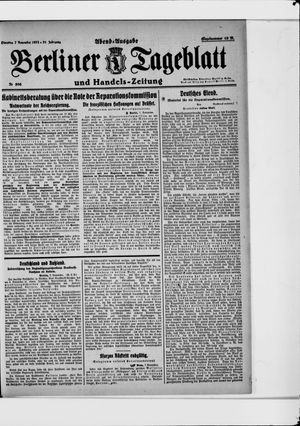 Berliner Tageblatt und Handels-Zeitung vom 07.11.1922