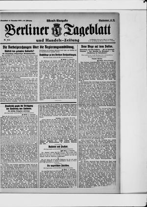 Berliner Tageblatt und Handels-Zeitung vom 11.11.1922