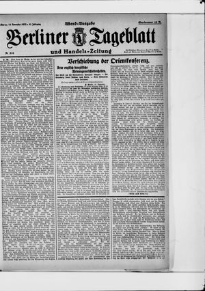 Berliner Tageblatt und Handels-Zeitung on Nov 13, 1922