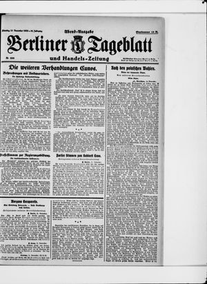 Berliner Tageblatt und Handels-Zeitung vom 21.11.1922