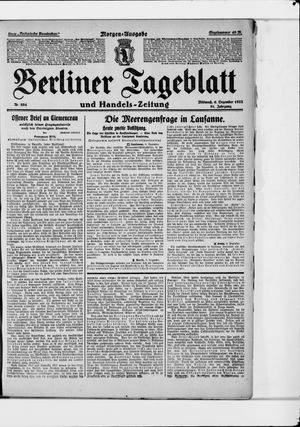Berliner Tageblatt und Handels-Zeitung vom 06.12.1922
