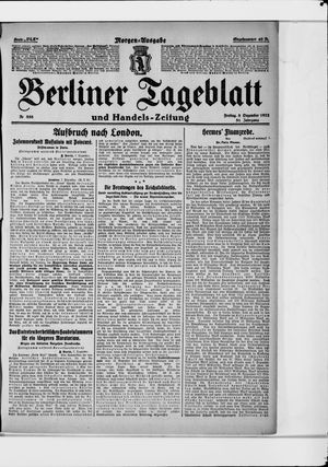 Berliner Tageblatt und Handels-Zeitung vom 08.12.1922