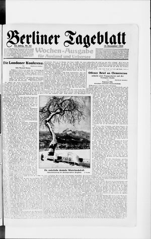 Berliner Tageblatt und Handels-Zeitung vom 13.12.1922