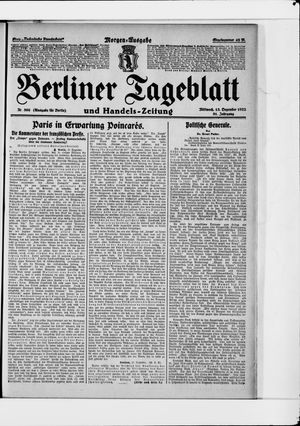 Berliner Tageblatt und Handels-Zeitung vom 13.12.1922