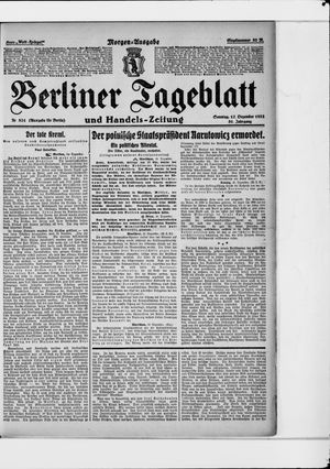 Berliner Tageblatt und Handels-Zeitung vom 17.12.1922