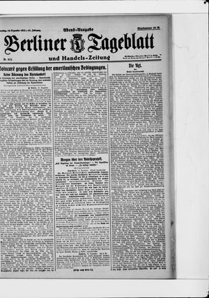 Berliner Tageblatt und Handels-Zeitung vom 19.12.1922