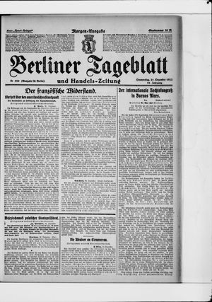 Berliner Tageblatt und Handels-Zeitung vom 21.12.1922